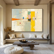 Load image into Gallery viewer, Colorful Geometric Abstract Painting on Canvas - “Playful Connections” DKH614
