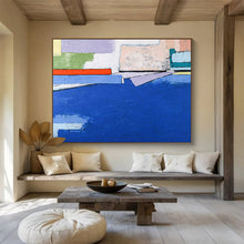 Load image into Gallery viewer, Colorful Abstract Painting on Canvas: Vibrant Block - Shaped Abstraction DKH575

