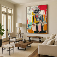 Load image into Gallery viewer, “Spiky - Haired Abstract Robot Figure” – Energetic Figurative Art with Dynamic Lines DTP109
