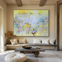 Load image into Gallery viewer, Bright Yellow Abstract Painting for Cheerful Kitchen &amp; Creative Studio Break Area DKH194
