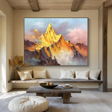 Load image into Gallery viewer, Sunset Mountain Glow - Dramatic Living Room Art LargeART1557
