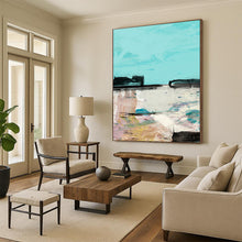 Load image into Gallery viewer, Abstract Coastal Daydream – Turquoise, Pink, and Purple Seaside - Inspired Abstract DTP197
