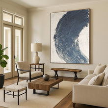 Load image into Gallery viewer, Large - Format Blue Circular Textured Acrylic Art for Bedroom &amp; Creative Studio LargeART0426
