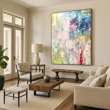 Load image into Gallery viewer, Hand - painted Oversized Pastel - Filled Abstract Dreamscape Acrylic Art for Whimsical Nurseries LargeART0042
