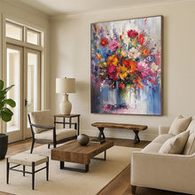 Load image into Gallery viewer, Colorful Floral Explosion – Impasto - Style Flower Bouquet DTP260
