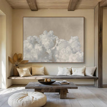 Load image into Gallery viewer, Soft Clouds on Beige Sky Abstract Art for Minimalist Bedroom &amp; Calm Office DKH126
