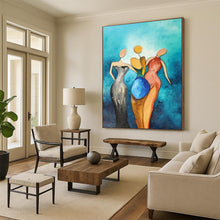 Load image into Gallery viewer, Colorful Abstract Figure Painting, Ideal for Bohemian Living Room &amp; Women - Inspired Café LargeART1813
