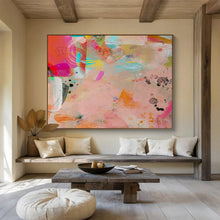 Load image into Gallery viewer, Soft Pink Mixed - Media Abstract Art for Feminine Boutique &amp; Gallery Pop - Up DKH079

