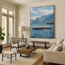 Load image into Gallery viewer, Blue &amp; Green Scenic Abstract Art, Perfect for Nature - Lover’s Living Room &amp; Vacation Home LargeART2119
