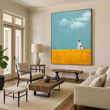 Load image into Gallery viewer, “Serene Lighthouse in Golden Field” - Calming Landscape Art on Canvas DKH1429
