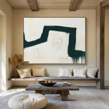 Load image into Gallery viewer, Hand - painted Large - sized Bold Black and White Drip Acrylic Art for Avant - Garde Bedrooms LargeART1790
