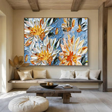Load image into Gallery viewer, Textured Daisies “Bold Blooms” Painting on Canvas, Vivid Floral Art DKH896
