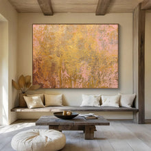 Load image into Gallery viewer, Gold - Pink Textured Abstract Painting - Perfect for Luxury Lounge &amp; Modern Gallery DKH022
