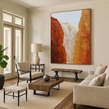 Load image into Gallery viewer, “Textured Canyon Colors” - Orange, White, Yellow Abstract Art on Canvas DKH1210
