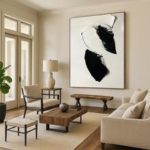 Load image into Gallery viewer, Black - White Textured Shapes Art – Ideal for Modern Monochrome Bathroom &amp; Edgy Art Studio LargeART0710
