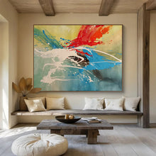 Load image into Gallery viewer, Splash Art “Vibrant Burst” Painting on Canvas, Expressive Abstract Decor DKH843
