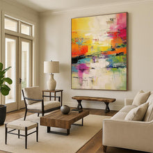 Load image into Gallery viewer, Vibrant Abstract Reflections Art - Great for Rooftop Lounge &amp; Creative Writing Studio LargeART0699
