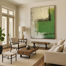 Load image into Gallery viewer, Oversized Green - Gray Abstract Composition Art for Nature - Inspired Living Room &amp; Creative Studio LargeART0531
