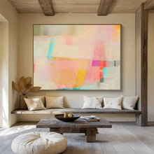Load image into Gallery viewer, Soft Color Block Abstract Art for Minimalist Nursery &amp; Calm Office DKH053

