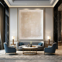 Load image into Gallery viewer, Hand - painted Large - scale Beige Textured Abstract Acrylic Art for Neutral - Toned Bedrooms LargeART0133
