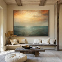 Load image into Gallery viewer, Ethereal Sea &amp; Sunset Warm Hues &amp; Calming Horizon on Canvas DLZ010
