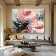 Load image into Gallery viewer, Soft - Toned Floral Abstract Painting on Canvas - “Gentle Blooms” DKH724
