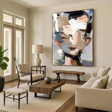Load image into Gallery viewer, “Palette Knife Portrait” ，Abstracted portrait with bold, mixed - color brushstrokes using a palette knife. DTP320
