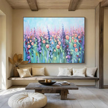Load image into Gallery viewer, “Pastel Flower Meadow” - Soft - Hued Abstract Acrylic, For Bedroom and Yoga Studio DLZ229
