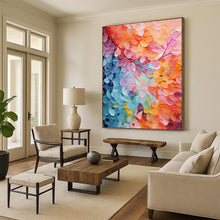 Load image into Gallery viewer, Impressionistic Abstract Leaf Art, Vibrant Color - Blended Painting for Tropical - Themed Dining Room &amp; Cheerful Sunroom LargeART2219
