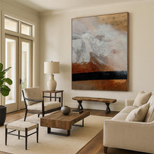 Load image into Gallery viewer, Wood - Paint Interaction – Brown, White, Black on Textured Base DTP185
