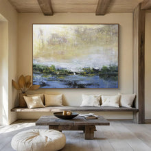 Load image into Gallery viewer, Serene Landscape Abstract Painting for Lakeside Cabin &amp; Nature - Inspired Bedroom DKH195

