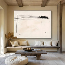 Load image into Gallery viewer, Minimalist Black Ink - like Lines Abstract acrylic painting DLZ057
