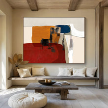 Load image into Gallery viewer, Color - Block Abstract Painting On Canvas with Bold Shapes DKH357
