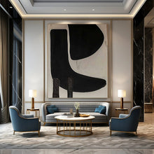 Load image into Gallery viewer, Black and White Shapes Acrylic Art, Nice for Monochrome Study &amp; Modern Lounge LargeART1073
