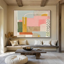 Load image into Gallery viewer, “Pastel Geometry” - Minimalist Abstract Acrylic with Soft Colors, For Modern Kitchen and Office DLZ204
