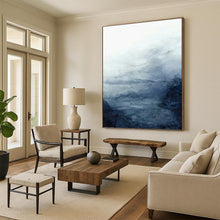 Load image into Gallery viewer, “Misty Blue Waves” Abstract Watercolor - Inspired Painting on Canvas, Ethereal Artwork DKH939
