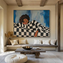 Load image into Gallery viewer, Restful Woman Abstract Painting for Chic Bedroom &amp; Self - Care Corner DKH225
