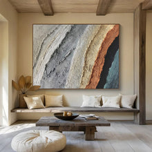 Load image into Gallery viewer, Multicolored Textured Abstract Painting on Canvas - “Earth’s Palette” DKH619
