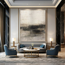 Load image into Gallery viewer, Textured Grey - Black Abstract Acrylic Art, Suited for Studio Lounge &amp; Bedroom Accent LargeART0986
