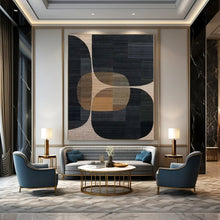 Load image into Gallery viewer, Large - Scale Hand - painted Geometric Circles Art for Bohemian - Modern Living Rooms LargeART0162
