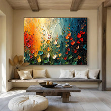 Load image into Gallery viewer, Colorful Flower Field Abstract Painting on Canvas - “Sunset Garden” DKH687
