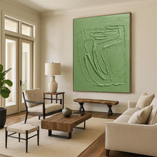 Load image into Gallery viewer, Monochromatic Green Textured Art, Ideal for Modern Minimalist Home &amp; Artistic Studio LargeART2281
