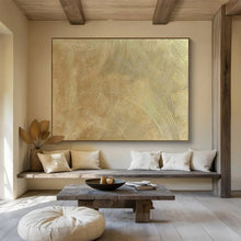 Load image into Gallery viewer, Golden Textured Abstract - Luxurious Living Room Art LargeART1523
