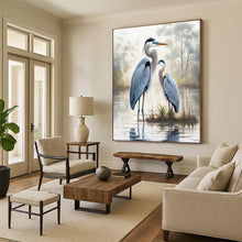 Load image into Gallery viewer, Blue &amp; Gray Nature Abstract Painting, Ideal for Lake House Living Room &amp; Serene Office LargeART2129
