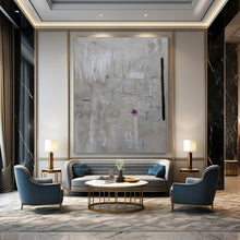 Load image into Gallery viewer, Light Gray Abstract Marks Painting, Ideal for Serene Bedroom &amp; Minimalist Café LargeART1417

