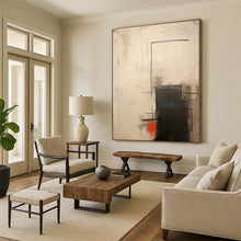 Load image into Gallery viewer, Oversized Abstract Geometric in Neutrals Art for Minimalist Home Office &amp; Stylish Hallway LargeART0527
