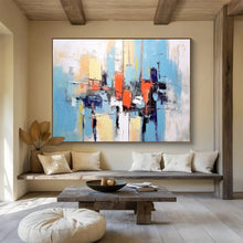 Load image into Gallery viewer, Abstract City Blocks in Bright Hues Abstract acrylic painting DLZ068
