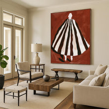 Load image into Gallery viewer, Red - Black - White Abstract Mysterious Art, Suited for Dramatic Entryway &amp; Artistic Gallery Wall LargeART2051
