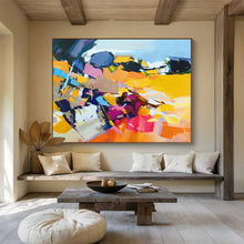 Load image into Gallery viewer, Vibrant Abstract Chaos: Energetic Color Explosion Large - Scale Hand - painted Abstract Acrylic Art DLZ187
