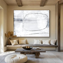 Load image into Gallery viewer, Linear Gray Abstract Landscape Abstract acrylic painting DLZ140
